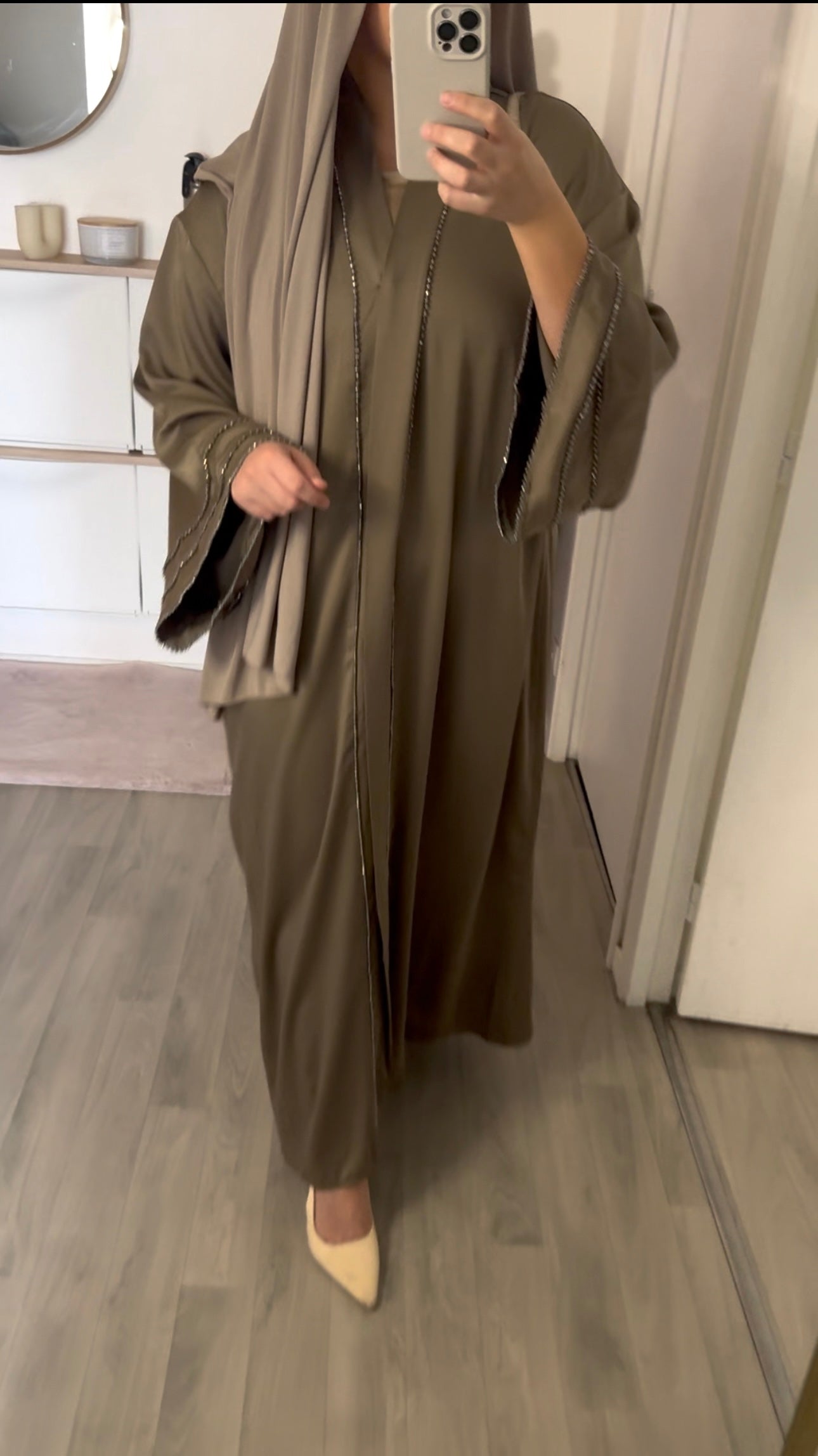 Abaya khaleesi vert