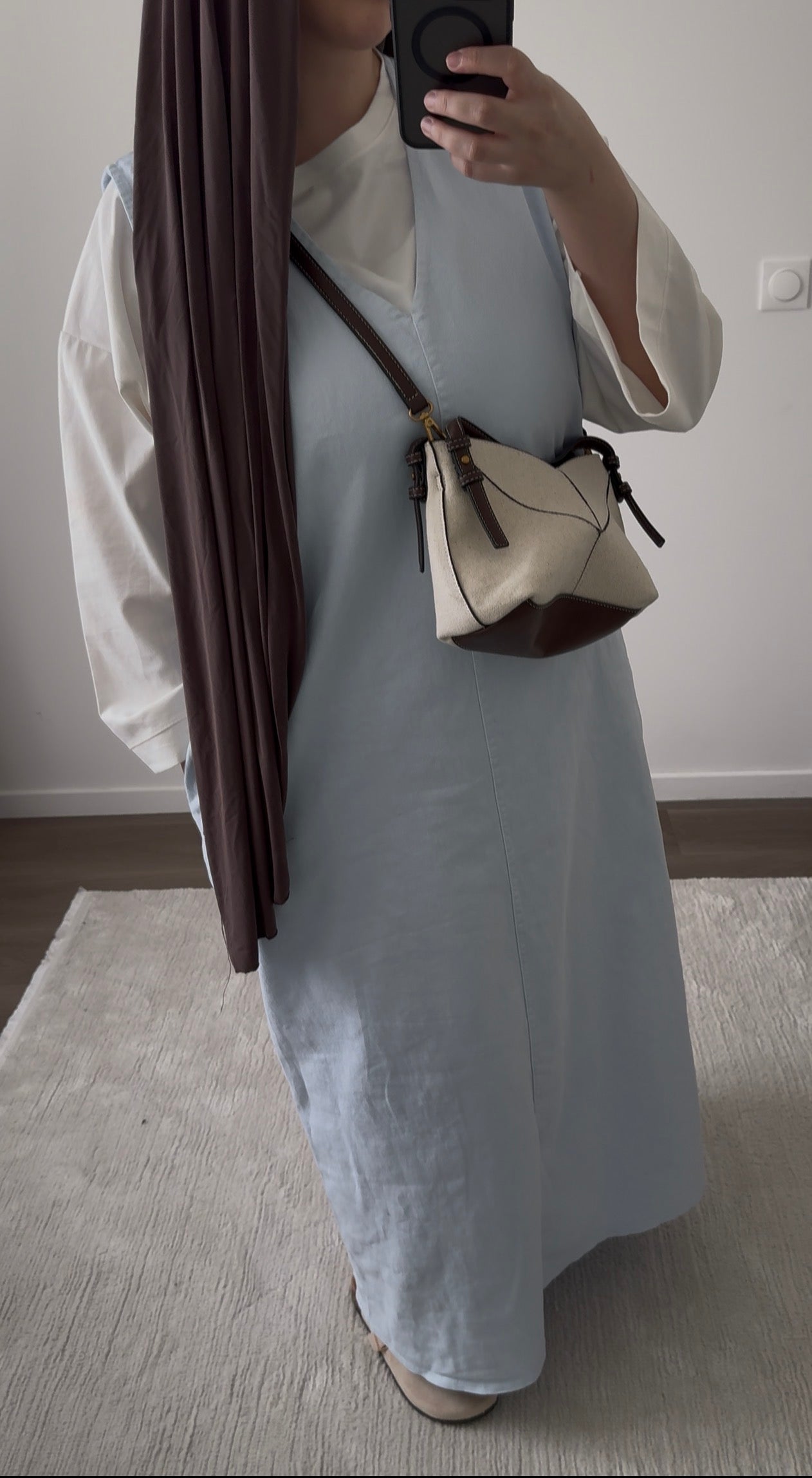 Robe en jean sans manches