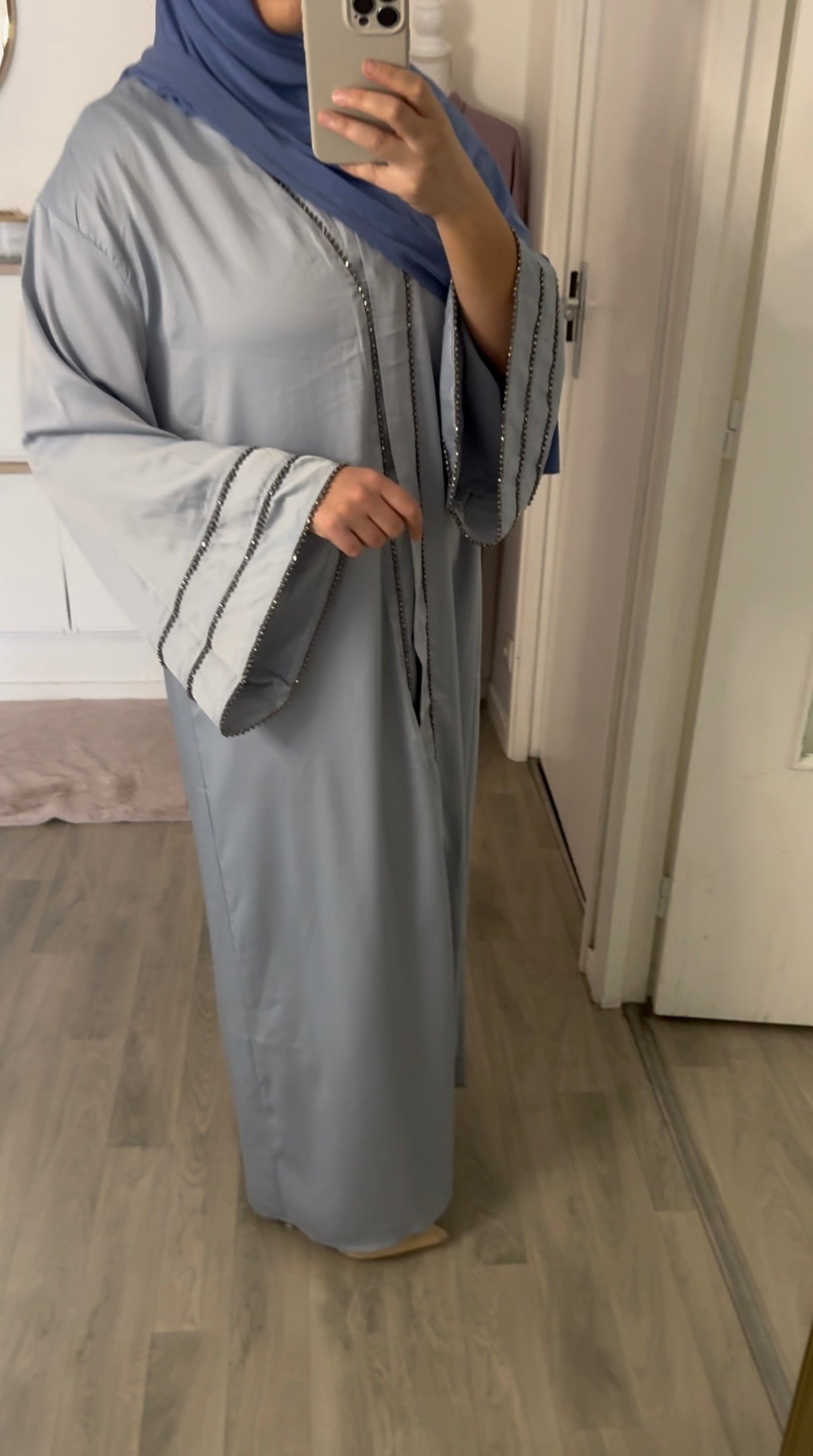 Abaya khaleesi bleu