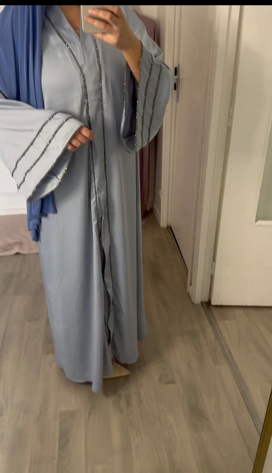 Abaya khaleesi bleu
