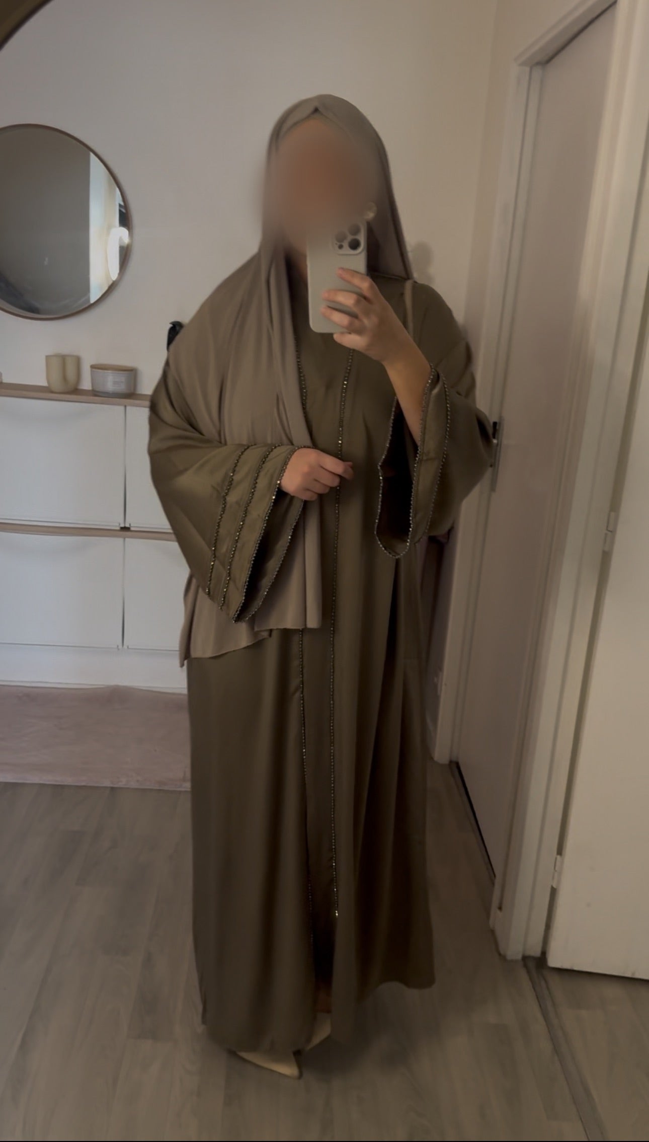 Abaya khaleesi vert